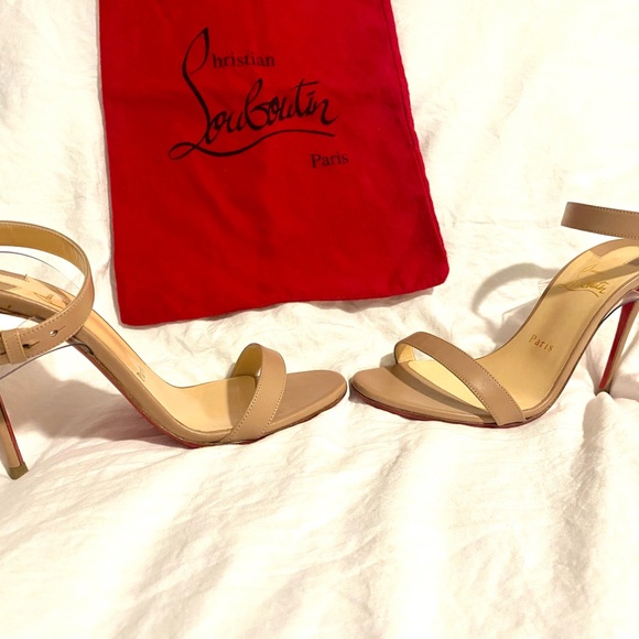 Christian Louboutin Jonatina Nude Heels - Picture 6 of 7
